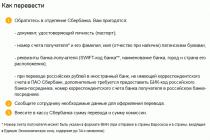Internationale Swift-Übersetzungen durch Sberbank: Begriffe, Kommission, Bankzweigcodes