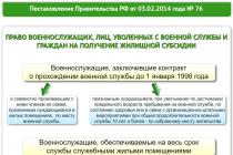 В течение какого времени (срока) должна предоставляться жилищная субсидия военнослужащему?